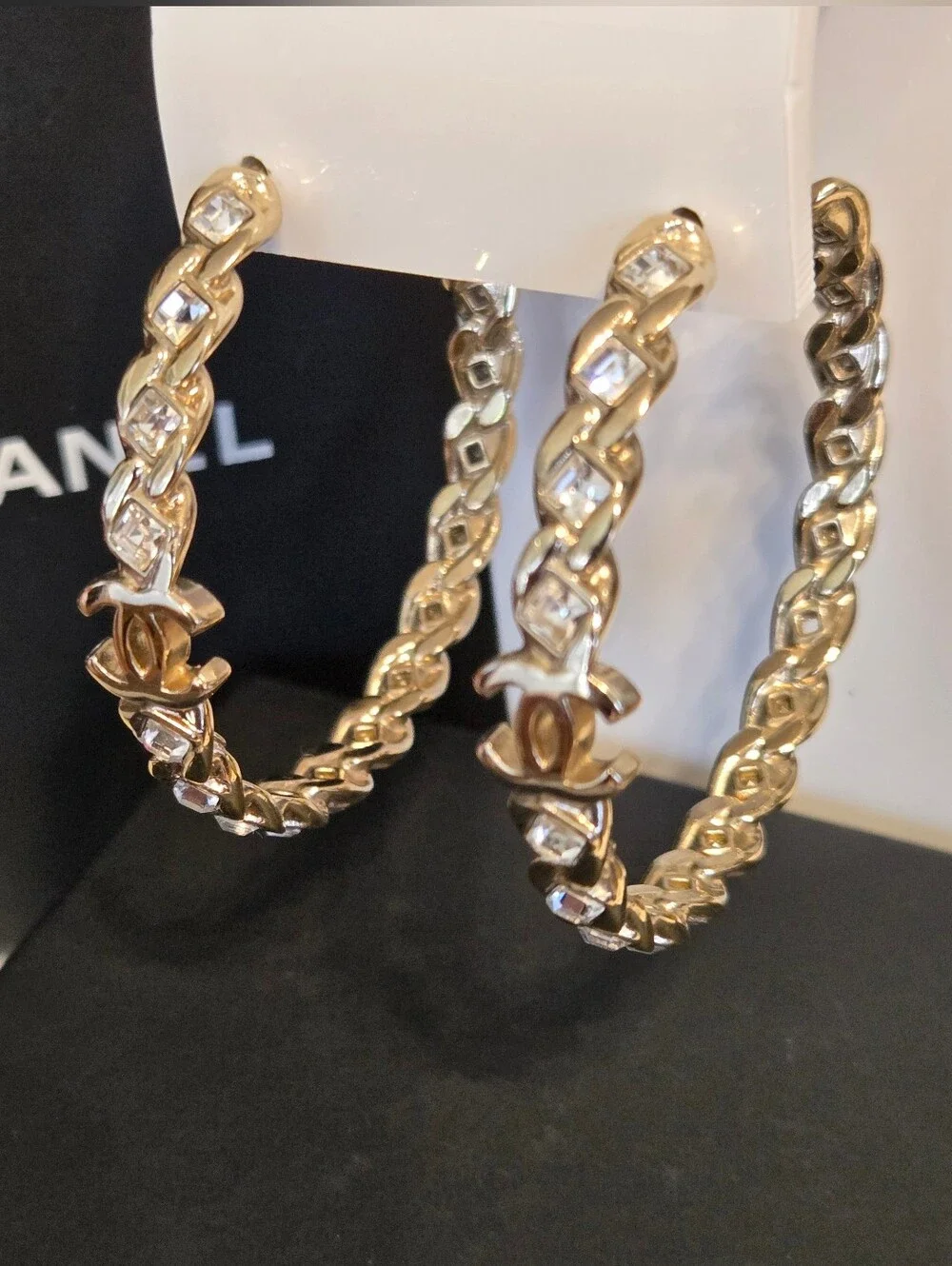 #164 - Chanel CC Twist Plated Hoops